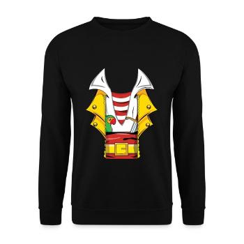 Carnaval Pirate Costume Perroquet Trésor - Sweat-shirt Unisexe - noir - Devant - Alina (178cm) & Michal (187cm)