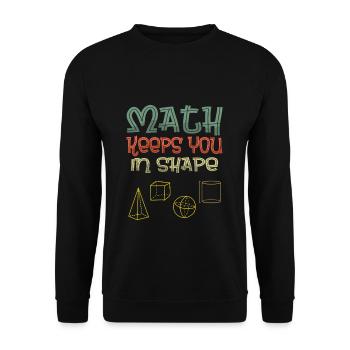 Math Keeps You Fit Pi Day Fun - Unisex Sweatshirt - black - Front - Alina (178cm) & Michal (187cm)