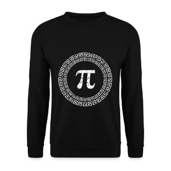 Pi Day Conception de motif grec - Sweat-shirt Unisexe - noir - Devant - Alina (178cm) & Michal (187cm)