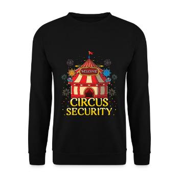 Carnival Welcome Circus Security Mask Sun - Unisex Sweatshirt - black - Front - Alina (178cm) & Michal (187cm)