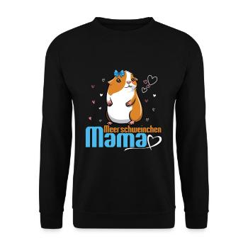 Maman cochon d’Inde aimante et douce - Sweat-shirt Unisexe - noir - Devant - Alina (178cm) & Michal (187cm)