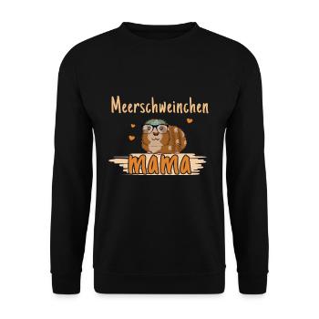 Maman cochon d’Inde avec cœur - Sweat-shirt Unisexe - noir - Devant - Alina (178cm) & Michal (187cm)