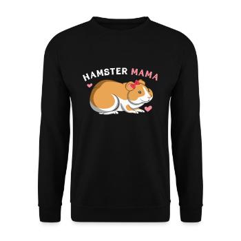 Hamster Mom Lover Design - Unisex Sweatshirt - black - Front - Alina (178cm) & Michal (187cm)