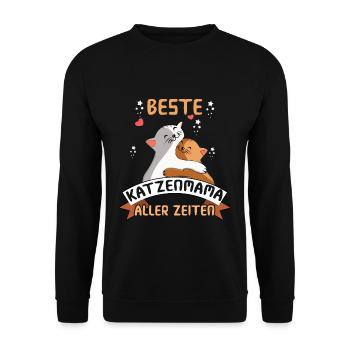 La meilleure maman chat de tous les temps câlin affectueux - Sweat-shirt Unisexe - noir - Devant - Alina (178cm) & Michal (187cm)