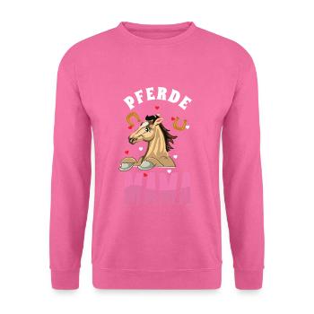 Pferde Mama Liebe Pferde Motiv - Unisex Pullover - Pink - Vorne