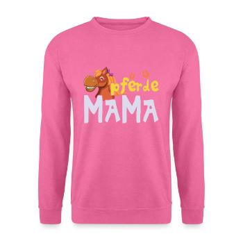 Stolze Pferde Mama Illustration - Unisex Pullover - Pink - Vorne