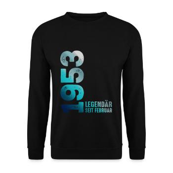 Limited Edition February 1953 Legendär Seit - Unisex Pullover - Schwarz - Vorne - Alina (178cm) & Michal (187cm)