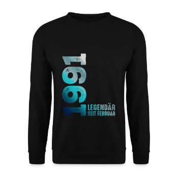 Edition Limitée Février 1991 Légendaire Depuis - Sweat-shirt Unisexe - noir - Devant - Alina (178cm) & Michal (187cm)