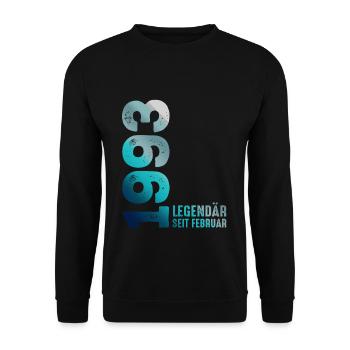 Edition Limitée Février 1993 Légendaire Depuis - Sweat-shirt Unisexe - noir - Devant - Alina (178cm) & Michal (187cm)