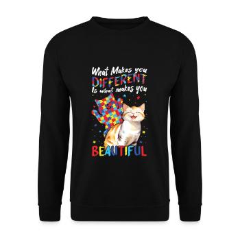 Autisme : ce qui vous rend différent - Sweat-shirt Unisexe - noir - Devant - Alina (178cm) & Michal (187cm)