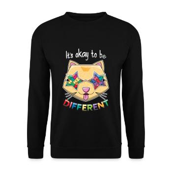 Autisme : c’est bien d’être différent - Sweat-shirt Unisexe - noir - Devant - Alina (178cm) & Michal (187cm)