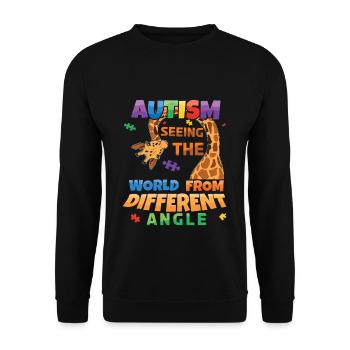 Autismus Die Welt Aus Anderer Perspektive Sehen - Unisex Pullover - Schwarz - Vorne - Alina (178cm) & Michal (187cm)