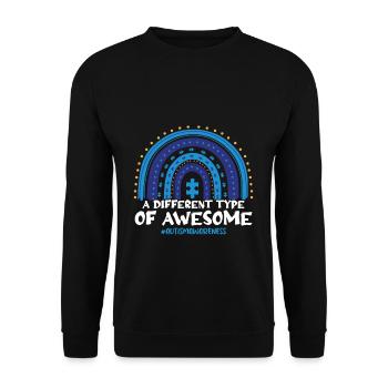 Autism A Different Type Of Great - Unisex Sweatshirt - black - Front - Alina (178cm) & Michal (187cm)