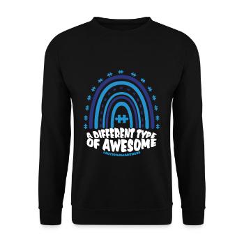 Autism - A Different Type Of Awesome - Unisex Sweatshirt - black - Front - Alina (178cm) & Michal (187cm)