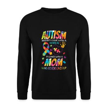 L’autisme n’est pas accompagné d’un guide - Sweat-shirt Unisexe - noir - Devant - Alina (178cm) & Michal (187cm)