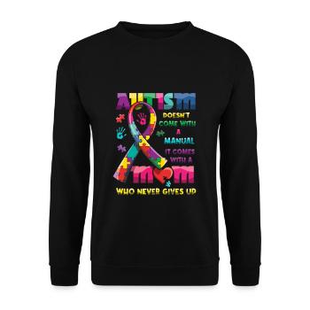 Autisme : une mère aimante n’abandonne jamais - Sweat-shirt Unisexe - noir - Devant - Alina (178cm) & Michal (187cm)