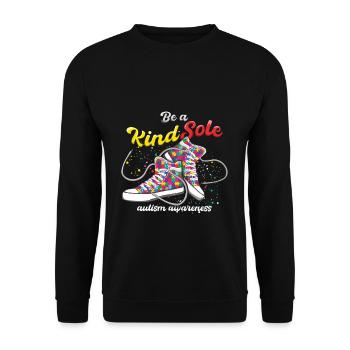 L’autisme est une âme amicale - Sweat-shirt Unisexe - noir - Devant - Alina (178cm) & Michal (187cm)