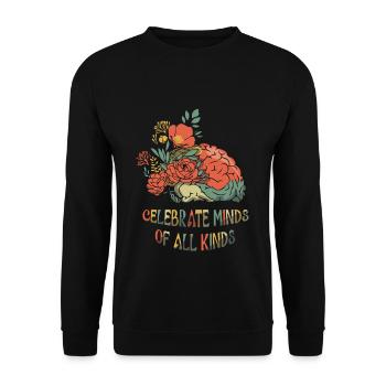 Célébrez l’autisme : célébrez les esprits de toutes sortes - Sweat-shirt Unisexe - noir - Devant - Alina (178cm) & Michal (187cm)