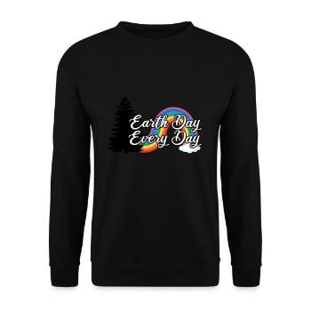 Jour de la Terre Tous les jours Nature Arc-en-ciel - Sweat-shirt Unisexe - noir - Devant - Alina (178cm) & Michal (187cm)