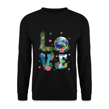 L’amour pour la nature du Jour de la Terre - Sweat-shirt Unisexe - noir - Devant - Alina (178cm) & Michal (187cm)