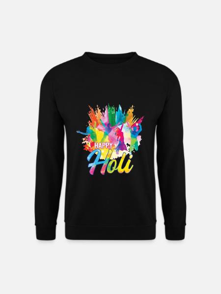 Happy Holi Festival Colorful Celebration - Unisex Sweatshirt - black