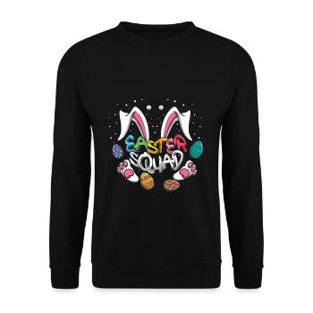 Easter Bunny Squad With Balls And Ears - Unisex Sweatshirt - black - Front - Alina (178cm) & Michal (187cm)