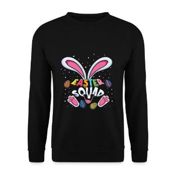 Easter Bunny Squad Easter Eggs Fun - Unisex Sweatshirt - black - Front - Alina (178cm) & Michal (187cm)