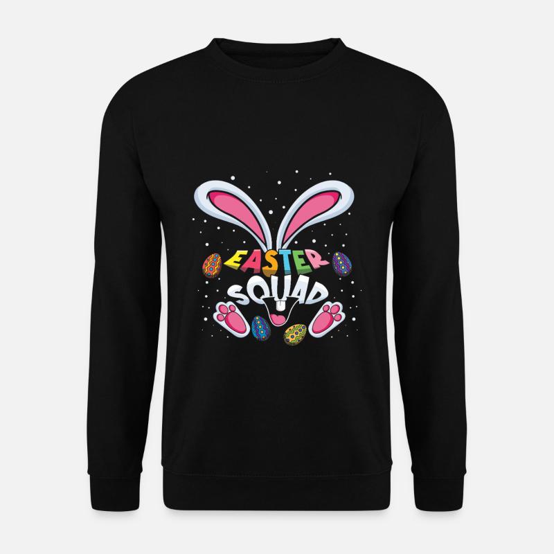 Ostern Hase Squad Ostereier Spaß - Unisex Pullover - Schwarz