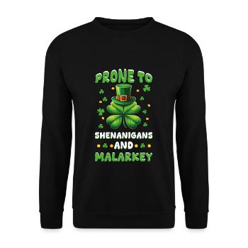 La Saint-Patrick sujette aux manigances et à la malarkey - Sweat-shirt Unisexe - noir - Devant - Alina (178cm) & Michal (187cm)