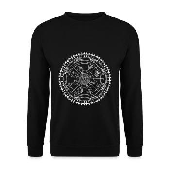 Ostara Roue des Saisons Magique - Sweat-shirt Unisexe - noir - Devant - Alina (178cm) & Michal (187cm)