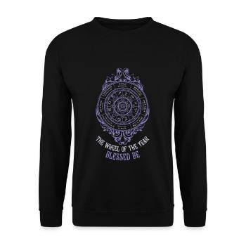 Ostara bénie soit la roue de l’année - Sweat-shirt Unisexe - noir - Devant - Alina (178cm) & Michal (187cm)