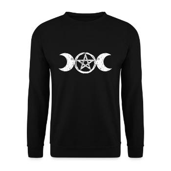 Ostara Pentagramme Lune Symbolisme Art - Sweat-shirt Unisexe - noir - Devant - Alina (178cm) & Michal (187cm)