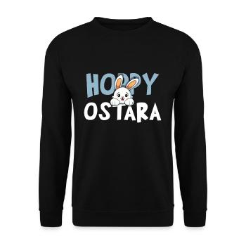 Hoppy Ostara Easter Bunny Joy Spring - Unisex Sweatshirt - black - Front - Alina (178cm) & Michal (187cm)