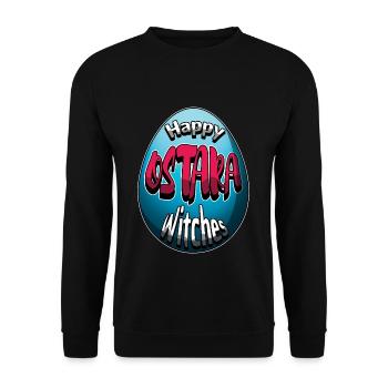 Happy Ostara Witches Happy Ostara Egg - Unisex Sweatshirt - black - Front - Alina (178cm) & Michal (187cm)