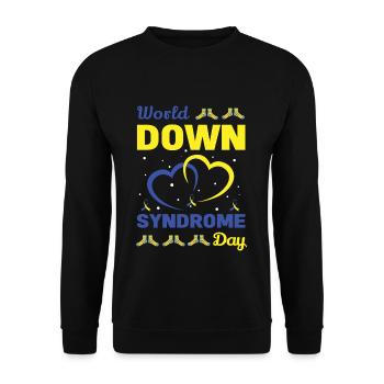 Héros de la Journée mondiale de la trisomie 21 - Sweat-shirt Unisexe - noir - Devant - Alina (178cm) & Michal (187cm)