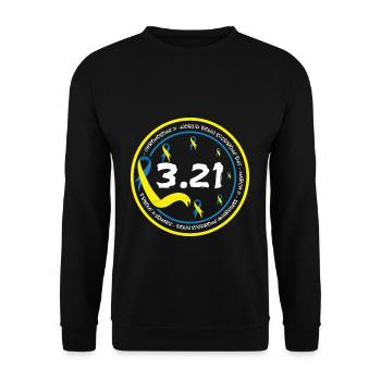 World Down Syndrome Day 3.21 Chromosome 21 - Unisex Sweatshirt - black - Front - Alina (178cm) & Michal (187cm)