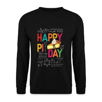 Happy Pi Day Math Fans Quadratic Formulas - Unisex Sweatshirt - black - Front - Alina (178cm) & Michal (187cm)