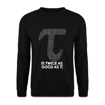 Pi Day Ist Zweimal So Gut Wie Pi Zahlen - Unisex Pullover - Schwarz - Vorne - Alina (178cm) & Michal (187cm)