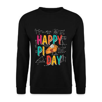 Happy Pi Day Math Celebration Fun - Unisex Sweatshirt - black - Front - Alina (178cm) & Michal (187cm)
