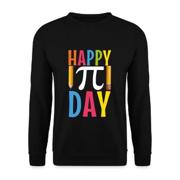 Celebrate Happy Pi Day in style and fun - Unisex Sweatshirt - black - Front - Alina (178cm) & Michal (187cm)