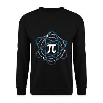 Pi Day Forme atomique Mathématiques Nombre Art - Sweat-shirt Unisexe - noir - Devant - Alina (178cm) & Michal (187cm)