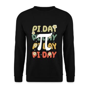 Pi Day Blossoms Magically Creative - Unisex Sweatshirt - black - Front - Alina (178cm) & Michal (187cm)