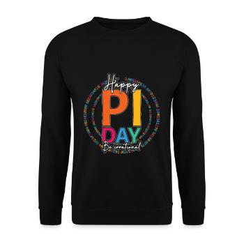 Happy Pi Day Sei Irrational Zahl - Unisex Pullover - Schwarz - Vorne - Alina (178cm) & Michal (187cm)