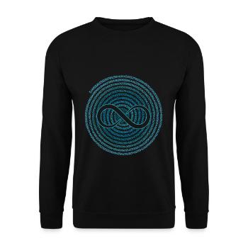 Pi Day Infinity Nombres Cercle Graphique - Sweat-shirt Unisexe - noir - Devant - Alina (178cm) & Michal (187cm)