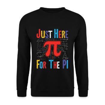 Juste à cause de Pi Here Pi Day Fun - Sweat-shirt Unisexe - noir - Devant - Alina (178cm) & Michal (187cm)