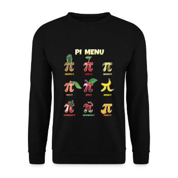 Pi Menü Vielfalt Für Pi Tag Feiern - Unisex Pullover - Schwarz - Vorne - Alina (178cm) & Michal (187cm)