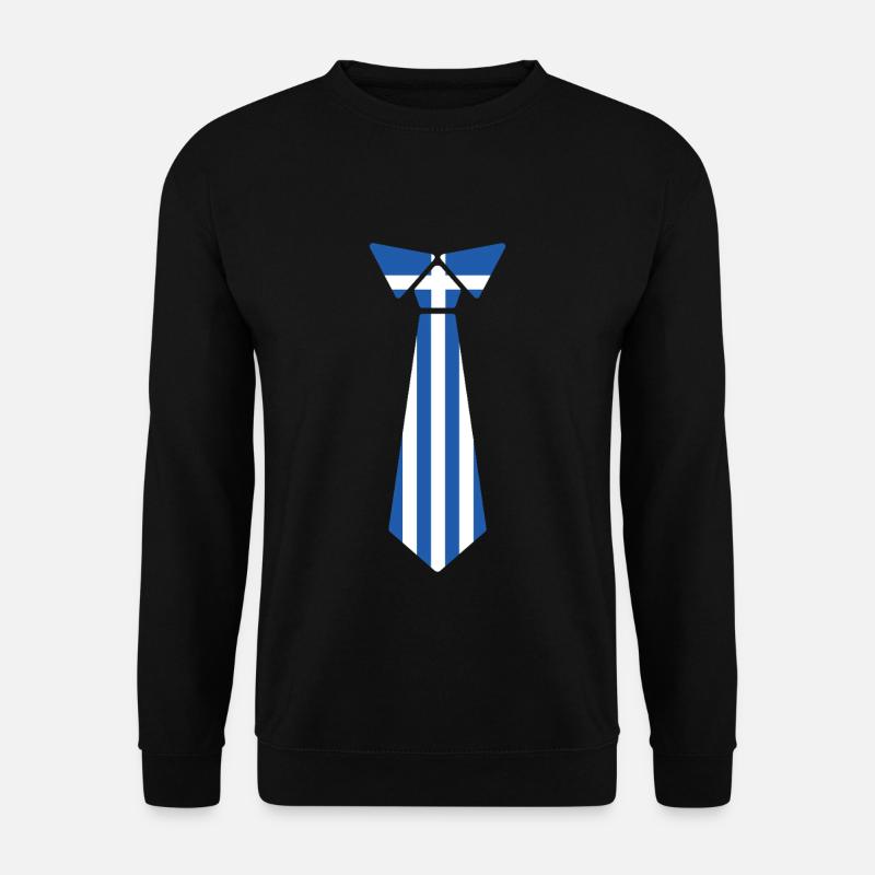Griechische Ostern Krawatte Flaggenmuster Design - Unisex Pullover - Schwarz