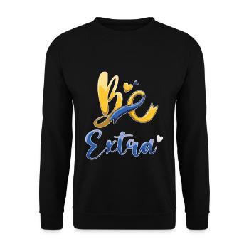 Soyez très conscient du syndrome de Down - Sweat-shirt Unisexe - noir - Devant - Alina (178cm) & Michal (187cm)