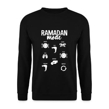 Ramadan Modus Eid Mubarak Celebration - Unisex Sweatshirt - black - Front - Alina (178cm) & Michal (187cm)