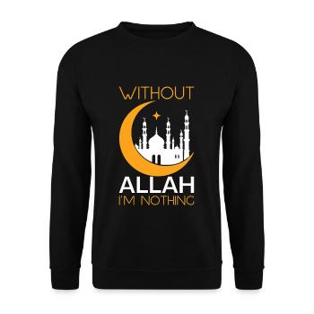 Aïd Moubarak Sans Allah, je ne suis rien - Sweat-shirt Unisexe - noir - Devant - Alina (178cm) & Michal (187cm)